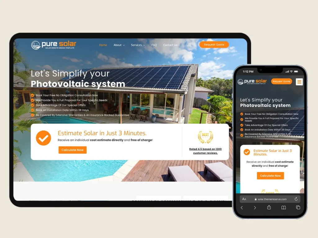 Solar website Tempalte