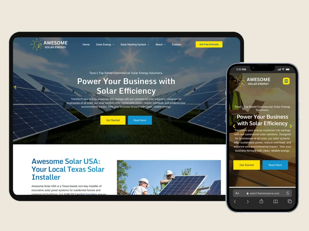 Solar Company Website Template